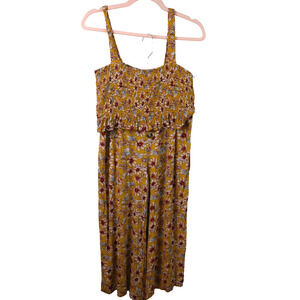 AMERICAN Eagle Set Yellow Floral Set Top Pants Size Medium EUC